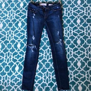 skinny ripped jeans hollister